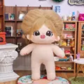 20cm flauschige blonde Haare attributfreie nackte Baumwollpuppe Plüschtier Sammlerstück süß - Yuki mit gelben Haaren