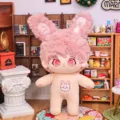 20cm flauschige rosa kaninchenohren plüsch baumwolle puppe nackte stofftier kawaii - Tu Ji (Rosa flauschige Hasenohren)