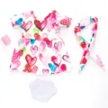 18 inch doll clothes valentines day heart print dress headband set for american girl doll - Heart Print Dress With Headband Set (Q18-689C) / Clothes Only