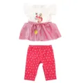 Cute 43cm doll clothes summer dress and pink star pants set, perfect gift for children toys. - White Flounce Sleeve Top & Star Pants (Q18-954) / Suitable for 43CM Dolls