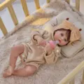 45cm reborn baby doll vinyl simulation infant cute comforting toy toddler gift cute expression - Lifelike Infant Set (Q18-067-063)