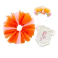 18-inch doll clothes mermaid outfit tutu skirt headband and bodysuit cute gift set - Q18-373 Orange Mermaid Tulle Skirt / 16-18 Inch Doll Clothes