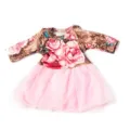 Susses 18 Zoll American Girl Puppenkleid Blumen Langarm Oberteil Mit Rosa Tüllrock - Großes Blumen-Tüllkleid (Q18-257) / 18 Zoll