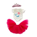 18 zoll puppenkleidung set mit glitzernder krone body und pinkem tutu rock fur kinder - 18 Zoll / Rosenrot (Meerjungfrau Krone)