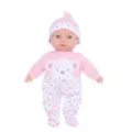 12 Zoll Weichvinyl Babypuppe Spielzeug Süßes Rosa Outfit Neugeboren Reborn Puppe - Rosa Herz Pünktchen Stil (Q12G-009-LTW12-061)