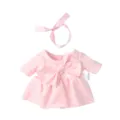 Rosa Puppenkleid und Schleifen-Haarband-Set für 8-Zoll-Puppen, süße Schleife Kleidung Zubehör. - Rosa Kleid Mit Schleife (Q8-055) / Passend Für 8-Zoll-Puppen