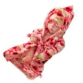 25cm Reborn Puppe Pyjama 10 Zoll niedlich blumenkapuze Bademantel Puppenkleidung - Rote Blumige Bademantel / 10-Zoll-Puppenkleidung (Puppe nicht enthalten)