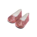 Rosa Glitzer Puppenschuhe für 18 Zoll American Girl Puppen und 43 cm Puppenzubehör. - Dunkelrosa