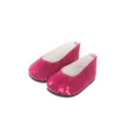 Rosa glitzernde Puppenschuhe für 18 Zoll Puppen und 43cm Spielzeug Puppen Zubehör. - Rot