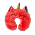 Cute unicorn plush U-shaped pillow variant, soft doll accessory, vibrant pink color. - PJ-440-04 U-Shaped Pillow No. 4 / Doll Accessories U-Shaped Pillows