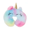 Colorful pastel tie dye unicorn plush u shaped travel pillow soft cute neck support - PJ-440-06 U-Shaped Pillow No. 6 / Doll Accessories U-Shaped Pillows