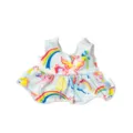 8-Zoll Puppenkleid süßer Einhorn Druck bunter Regenbogen Mini Rock für Puppen Zubehör - Regenbogen Minikleid (Q8-029) / Passend Für 8-Zoll-Puppen