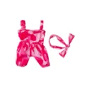 Rosa Tarnung Puppen Jumpsuit mit Haargarnitur 8 Zoll Puppenkleidung Set fur Anziehspiel - Rosa Tarnung Träger (Q8-036) / Passend Für 8-Zoll-Puppen