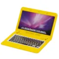 1:6 Puppenhaus Mini Laptop Spielzeugmodell, gelbes Kunststoff Computer Zubehör. - Kleiner Laptop / Gelb