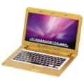 1:6 puppenhaus miniatur laptop modell gold computer spielzeug zubehör für puppenstube deko - Kleiner Laptop / Gold