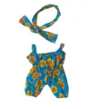 Blaues Sonnenblumen Puppen Strampler und Stirnband Set für 8 Zoll Spielzeug Puppen Outfit - Sonnenblumen-Träger (Q8-040) / Passend Für 8-Zoll-Puppen