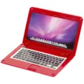 Miniatur 1:6 Puppenhaus Laptop Spielzeug Zubehör, detailliertes rotes Plastik Modell. - Kleiner Laptop / Rot