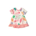 18 Zoll Puppenkleid Outfit, süßer bunter Federdruck Kurzarm Puppenkleidung für Kinder - Ahornblatt Kleid (Q18-740) / 18-Zoll-American-Girl