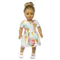 18 Zoll Puppen Kleidung Süße Eisblumen Kleid Outfit Zubehör für Amerikanische Mädchen Puppen - Eiswaffel Kleid (Q18-226)