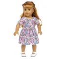 18 Zoll Puppenkleidung Rosa Einhorn Kleid Outfit mit Schuhen für Amerikanische Puppe Zubehör - Rosa Dessert Kleid (Q18-223)