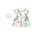 18 Zoll Puppe Sommer Sommerkleid Blumenmuster Set mit Unterhose, süßes Spielzeug Zubehör. - Blumenkleid (Q18-475C) / Passt Für 18 Zoll Puppen