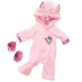 Rosa Einhorn Puppenkleidung Set für 18 Zoll Puppe Plüsch Strampler und passende Schuhe - Q18-323 Rosa Pony-Set / 43cm Alexander Puppenkleidung