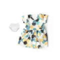 18 Zoll Puppenkleidung Set Kurzarm Kleid und Unterhose fuer amerikanische Puppen Spielzeug - Polka-Dot-Kleid (Q18-471C) / Passt Für 18 Zoll Puppen