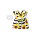 18 zoll puppen kleid set sonnenblume druck niedliche puppenkleidung mit passender unterhose - Sonnenblumenkleid (Q18-476C) / Passt Für 18 Zoll Puppen