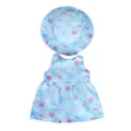 18 Zoll Puppenkleidung blumiges Kleid und Sonnenhut Set für 18 Zoll Puppenkleidung - Für 18-Zoll-Puppe / Hellblau Blume