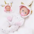 25cm Reborn Babypuppe süßes Einhorn Plüschtier weiche Vinyl Puppe Kinder Begleiter Geschenk - Einhorn-Baby (ST-Q10G-003) / 25cm
