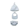 Niedliches blau gestreiftes Puppenkleidung Set für 7 Zoll Reborn Babypuppen Winterkleidung. - Q7-010 Stil (Nur Puppenkleidung) / 7-Zoll-Puppenkleidung