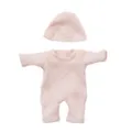 Rosa Strick Baby Strampler und Mütze Set für 7 Zoll Reborn Puppen, süße Winter Puppenkleidung. - Q7-012 Stil (Nur Puppenkleidung) / 7-Zoll-Puppenkleidung