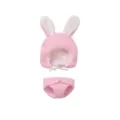 Rosa Pluesch Hasenohren Muetze und passende Shorts Set fuer 7 Zoll Reborn Puppen Kleidung. - Q7-016 Stil (Nur Puppenkleidung) / 7-Zoll-Puppenkleidung