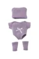 Wiedergeborene Puppe gestrickte Kleidung Set lila süße Winter Babypuppe Pullover Outfit - Q7-019 Stil (Nur Puppenkleidung) / 7-Zoll-Puppenkleidung