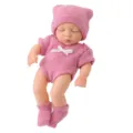Süße 7-Zoll Vinyl Reborn Babypuppe mit einem rosa gestrickten Pullover, Mütze und Socken Set. - Q7-019-01 Stil (Nur Puppenkleidung) / 7-Zoll-Puppenkleidung