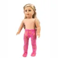 18 zoll puppe spitze leggings hosen rosa strumpfhose mode outfit kleidung puppe zubehör - Rosarote Leggings (PJ-045) / 18 Zoll / Fuchsia