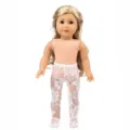 18 Zoll Puppen Kleidung Weiße Spitze Leggings Strumpfhose Zubehör für amerikanische Puppen - Nude Rosa