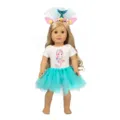 18 zoll puppenkleidung meerjungfrau tutu rock set für amerikanische mädchen puppe - Blauer Meerjungfrau-Stil (Q18-376)