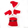 Weihnachten Puppenkleidung 45cm amerikanische Puppe rot Weihnachtsmann Outfit Kleid Kostüm - Weihnachts 3-teiliges Set (Q18-276) / Passend für 16-18 Zoll Puppen