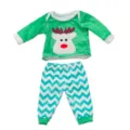 Weihnachts Puppenkleidung Set 45cm Amerikanische Puppe Outfit grünes Rentier Top Hosen - Gewelltes Grünes Rentier (Q18-791) / Passend für 16-18 Zoll Puppen