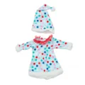 45cm amerikanische Puppenkleidung gepunktetes Kleid und Muetze Weihnachtsoutfit Set - Fünffarbiger Punktrock (Q18-778) / Passend für 16-18 Zoll Puppen
