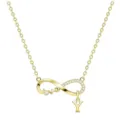 Collana con ciondolo lettera Y simbolo infinito oro zircone cubico amore catena clavicola gioielli - Oro Y