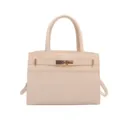 Bolso de mano retro beige para mujer, elegante bolso cruzado de cuero PU elegante y chic. - Sin colgante / Caqui