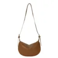 Donna Marrone Vintage Borsa Tracolla Mezzaluna Elegante Chic Borsa Spalla Dumpling Moda - Marrone