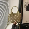 Joli Sac Seau À Pois Vert Élégant Sac À Main Mode Décontracté Avec Bandoulière - Sans pendentif / Vert