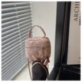 Bolso Bandolera Acolchado Rosa Mini Bolso de Mano Elegante con Cadena para Mujer Moda Chic - Rosa / S