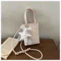 Bolso de mano rosa de lunares con bonito colgante de estrella, bolso bandolera para mujer. - Con Colgante / Rosa