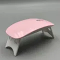 Mini lámpara de uñas UV LED portátil con soporte plegable para un secado rápido y cómodo. - Lámpara de uñas de diseño dividido V2 (sin temporizador, en caja) / Rosa