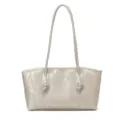 Sac cabas épaule vintage unicolore élégant pour femme, sac à main décontracté de grande capacité. - Avec Pendentif / Argent