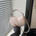 Bonito bolso de hombro rosa con lunares para mujer con lazo bonito, elegante bolso de moda. - Sin colgante / L / Rosa
